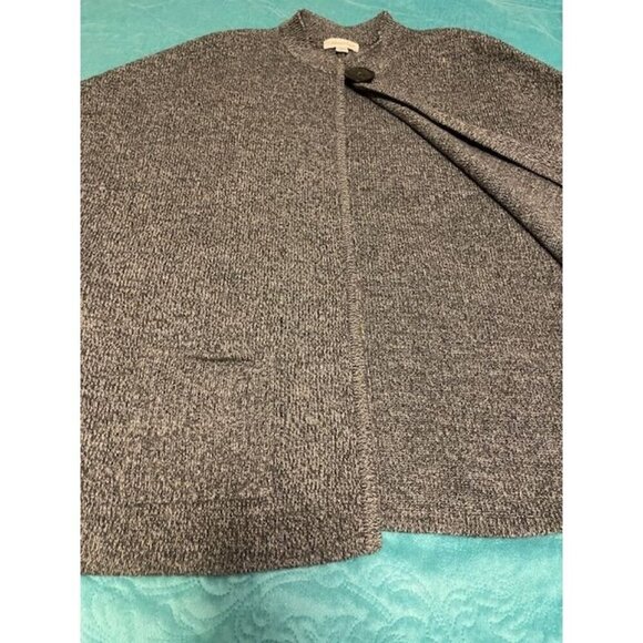 Coldwater Creek Women's 1X Gray Knit Dolman sleeve Cardigan Sweater, Button Clos - Picture 1 of 15